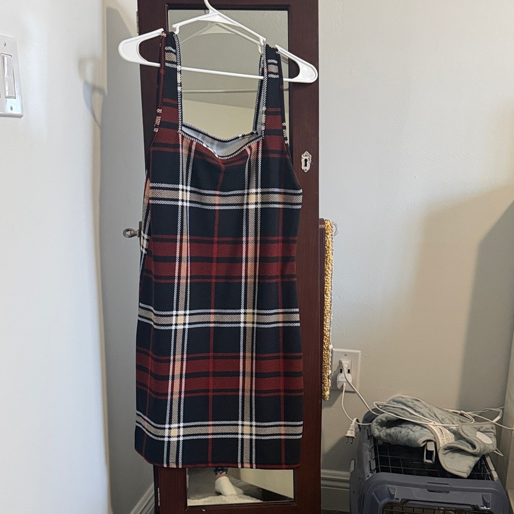 Plaid Sleeveless Dress